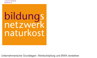 Grundlagen Wertschöpfung BWA